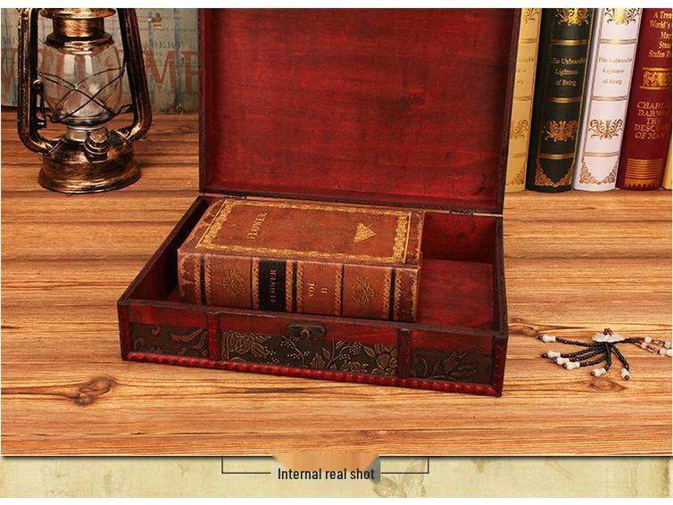 Creative Wooden Desktop Organizer: Space-Saving Chinese Zhua Zhou Storage Box for Books