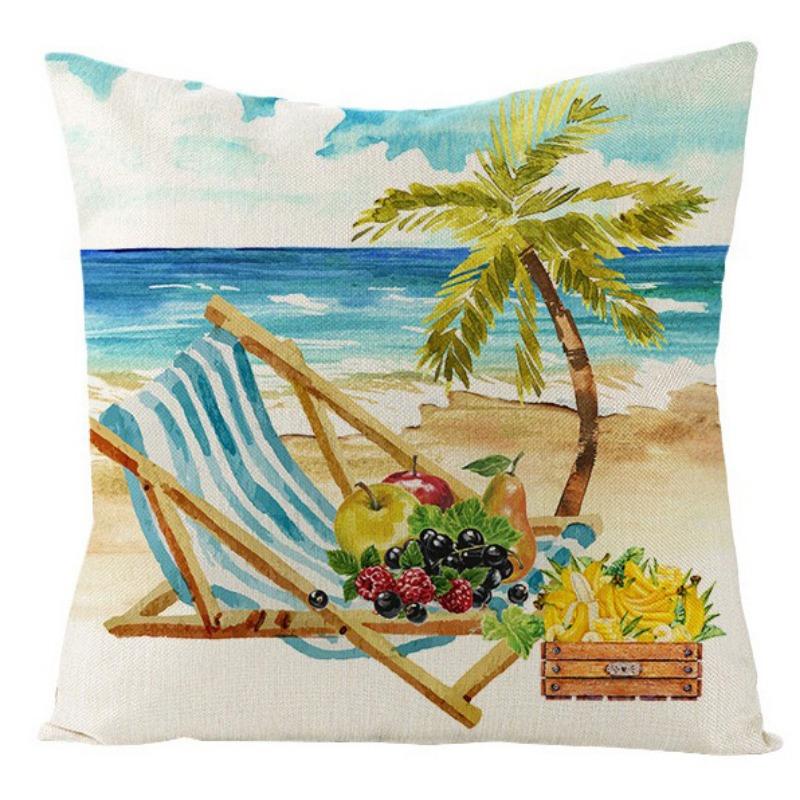 New Summer Beach Pillow Cover Home Bedside Living Room Bedroom Pillow Cover Premium Durable Quality Useful Practical