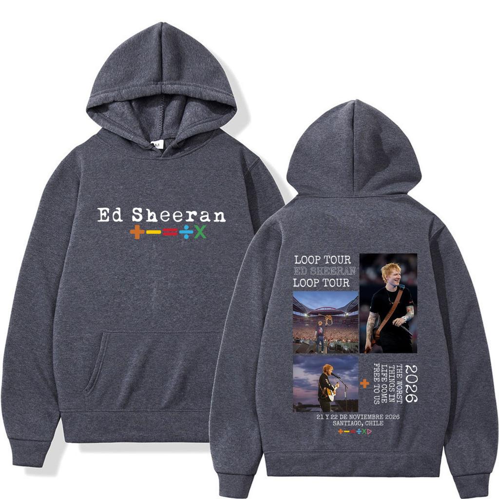 Ed Sheeran Loop 2026 Album Tour Merch Hoodie Unisex Fashion Vintage Hip-hop Pullover Winter Casual Sweatshirt Streetwear Tops
