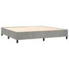 Vidaxl Letto Continentale Con Materasso, Grigio Chiaro, Velluto, 200X200Cm
