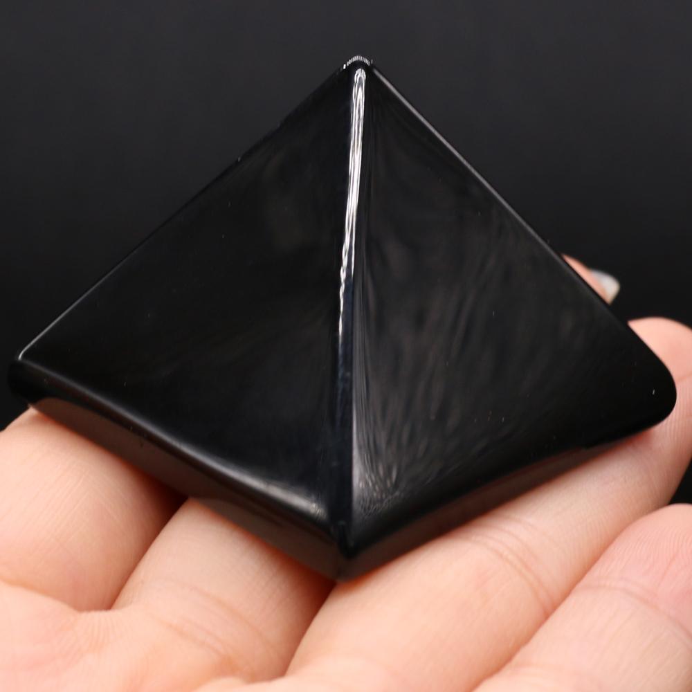 1Pc Reiki Healing Crystal Pyramid Ornament Decoration Energy Natural Stone Quartz Agate Amethyst Jade Gemstone Home Decor Jewelry Mini Furnishings 4cm