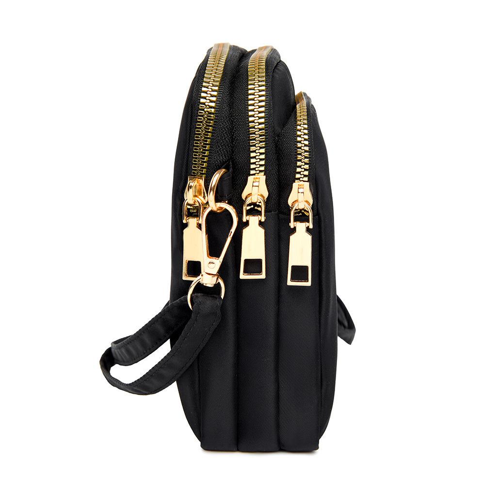 Bolsa para Celular Bolsa Transversal Feminina Mini Bolsa de Lona Versátil Estilo Vertical Ombro Único Porta-Chaves Porta-Moedas