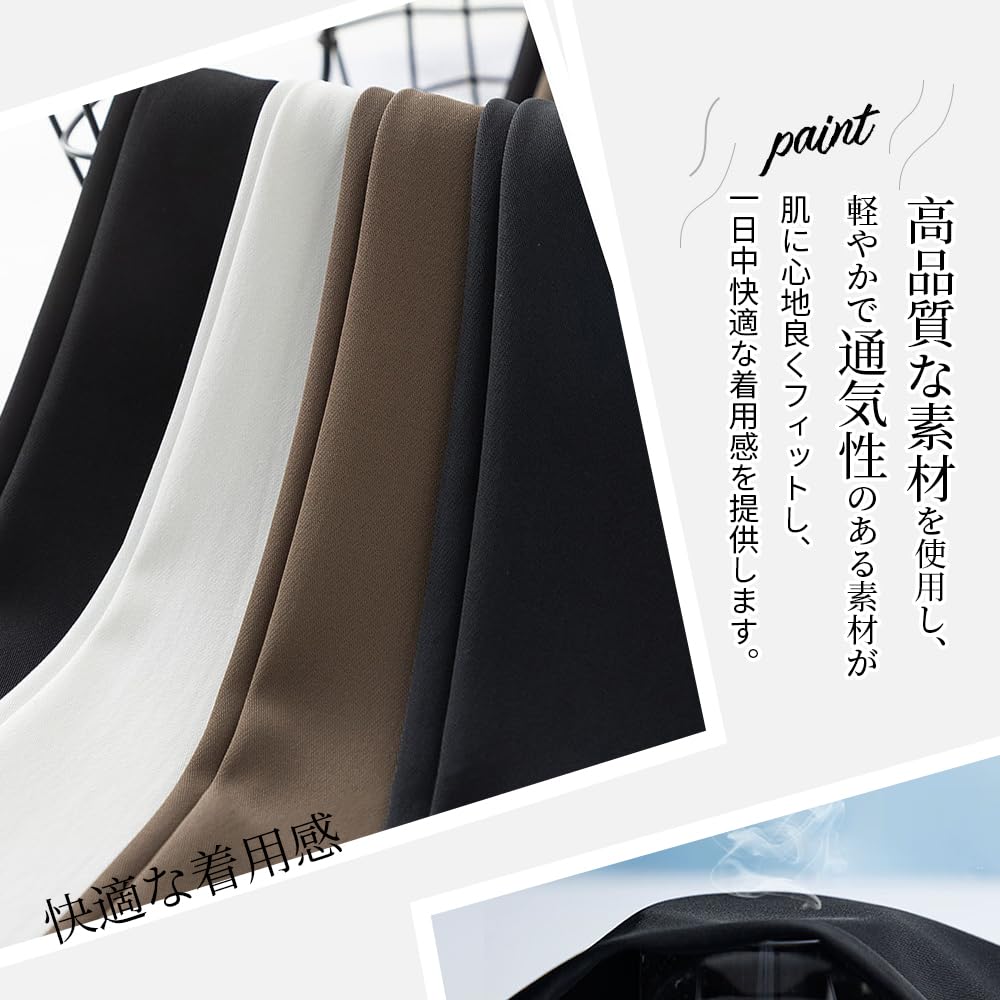 FEISEDY Loose Fit Straight Leg Korean Solid A8263 High-Waisted Wide-Leg Pants, Trousers, Style, Color, Casual, Spring, Summer, Autumn, Women's,