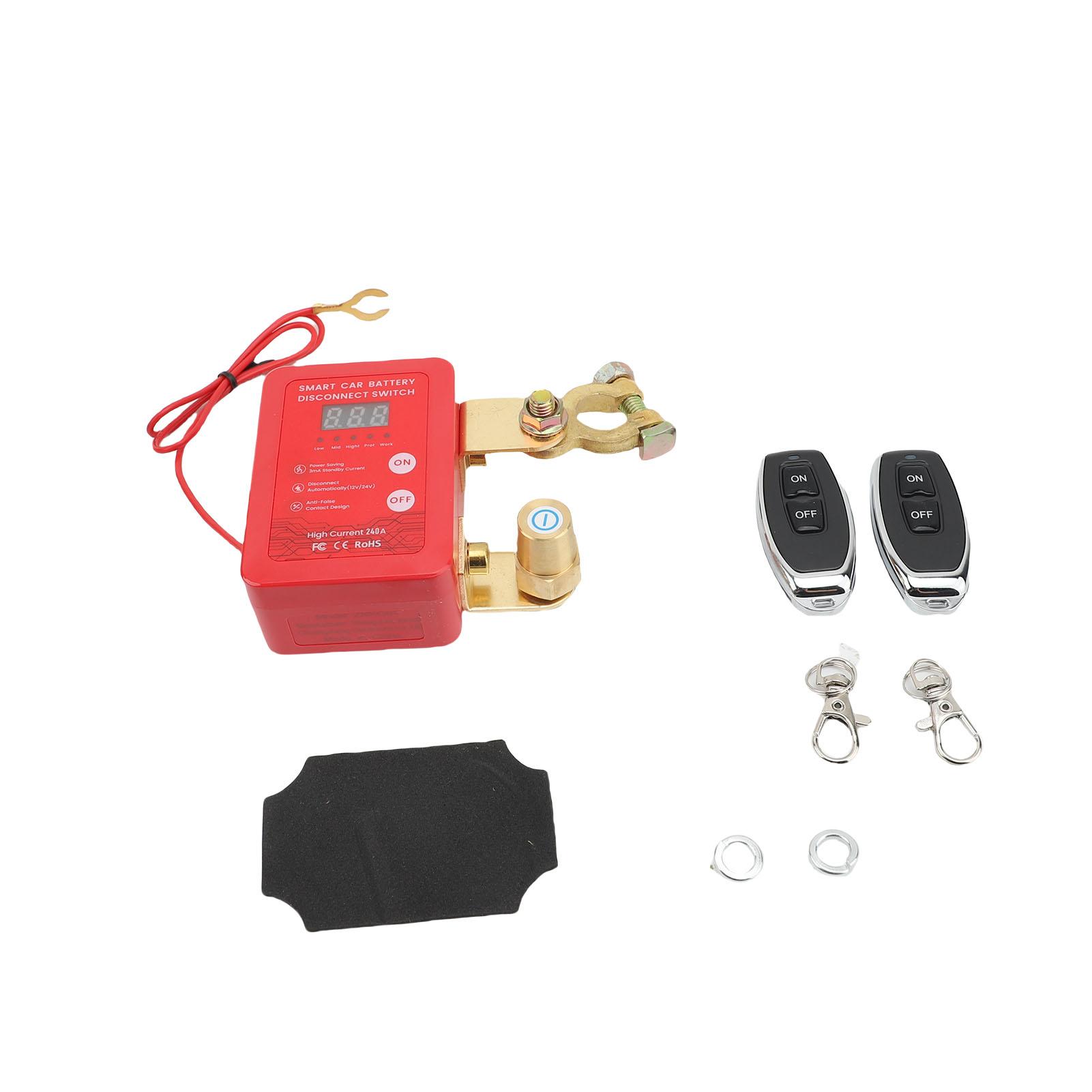Wireless Remote Control Isolation LED Display Remote Battery Disconnect for Boats RVs