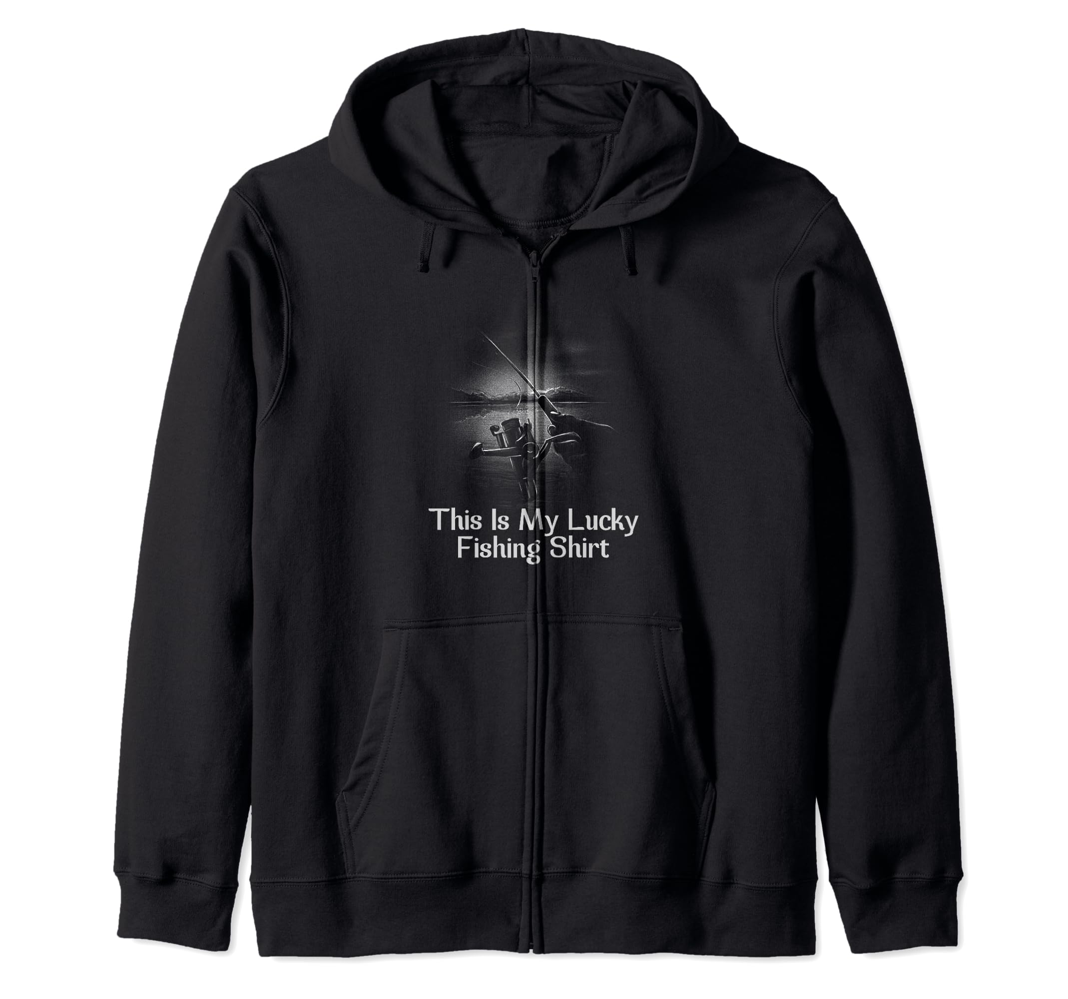 

This Is My Lucky Fishing Shirt Lifestyle Freshwater Habits Zip Hoodie чёрный
