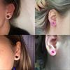 1 Paar Herz Weiche Flexible Silikon Ohrstöpsel Doppelt Gewölbte Dehner Flesh Tunnels Körperschmuck 6-20mm Mehrere Farben