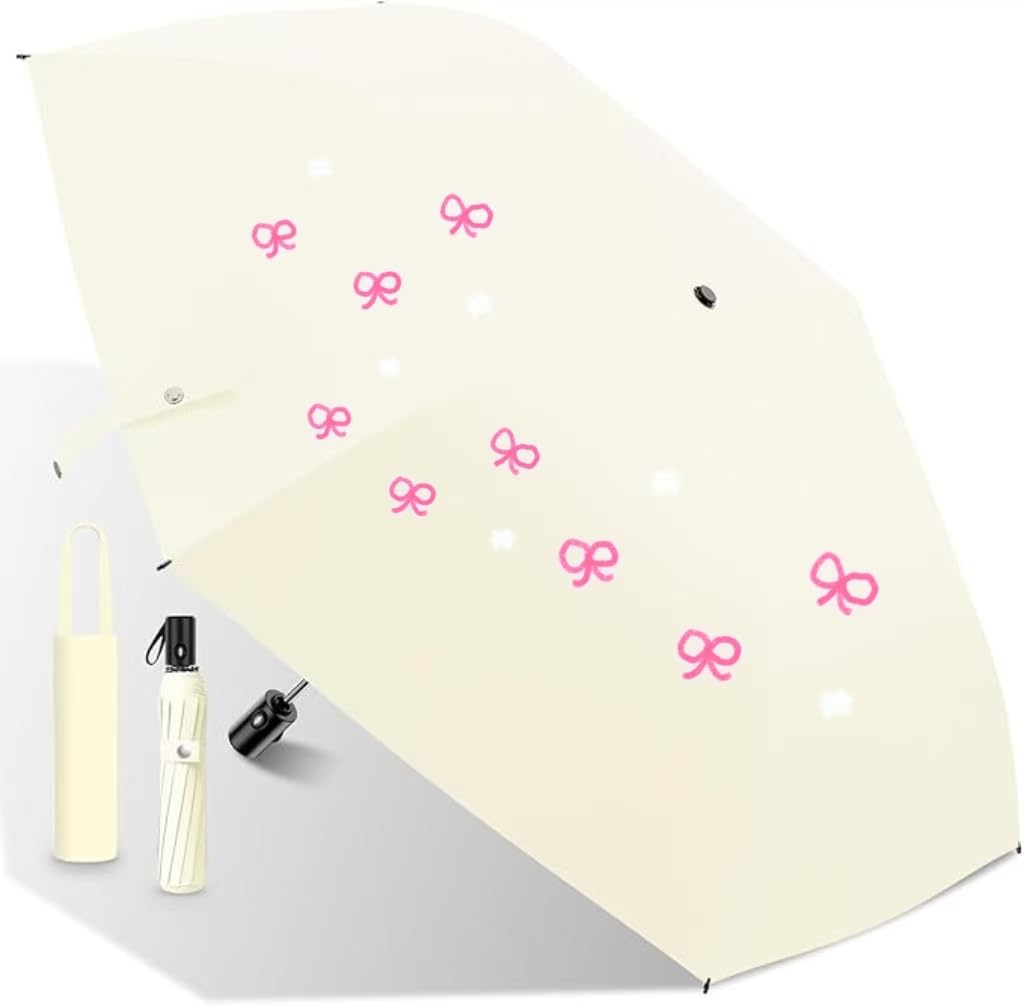 Folding Suitable for Both Sunny and Rainy Light UV Automatic Opening and Umbrella, Days, 100% Blocking/100% protection/UPF50+, One-touch Closing,