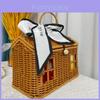 Modern Minimalist Handwoven Basket With Pp Material For Storage And Organizer Use