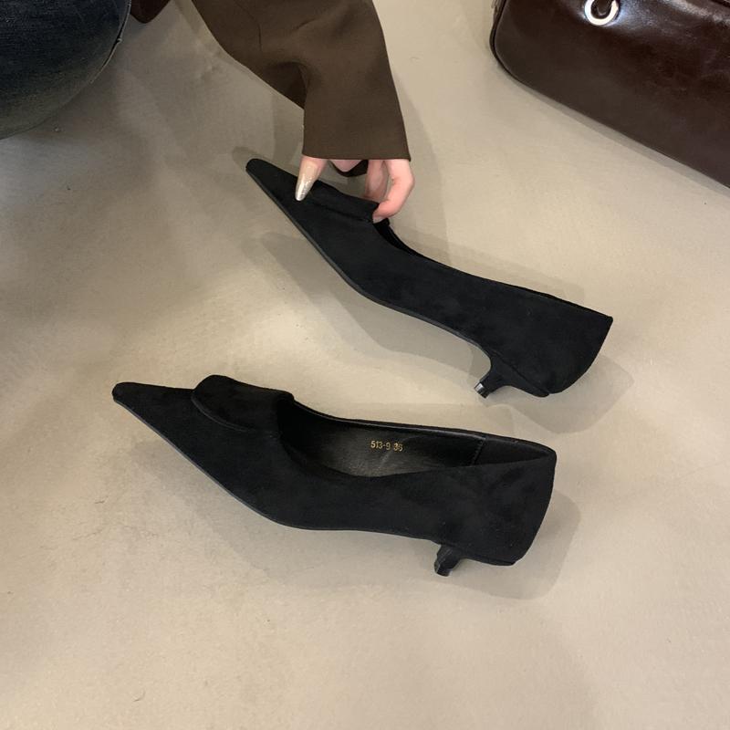 

Бордовые туфли-лодочки на низком каблуке, черные туфли, женские туфли с острым носком, туфли на высоком каблуке, удобные женские офисные туфли, Sapatos Femininas 39 чёрный