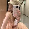 Jingxue naked pink snake pattern broken diamond miu bow is suitable for Apple 11promax mobile phone case iphone11/11.