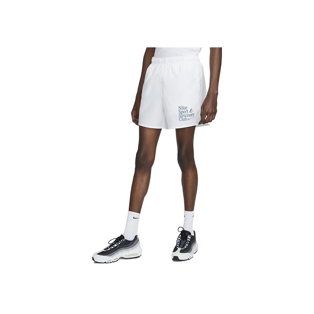Nike Letter Print Elastic Waist Sports Shorts Men Shorts White FJ1638-100