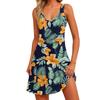 Women's Casual Sundress With Pockets Summer Boho Beach Dress Floral Blouses For Women T-Shirts Dress V Neck Loose Tank Dresses