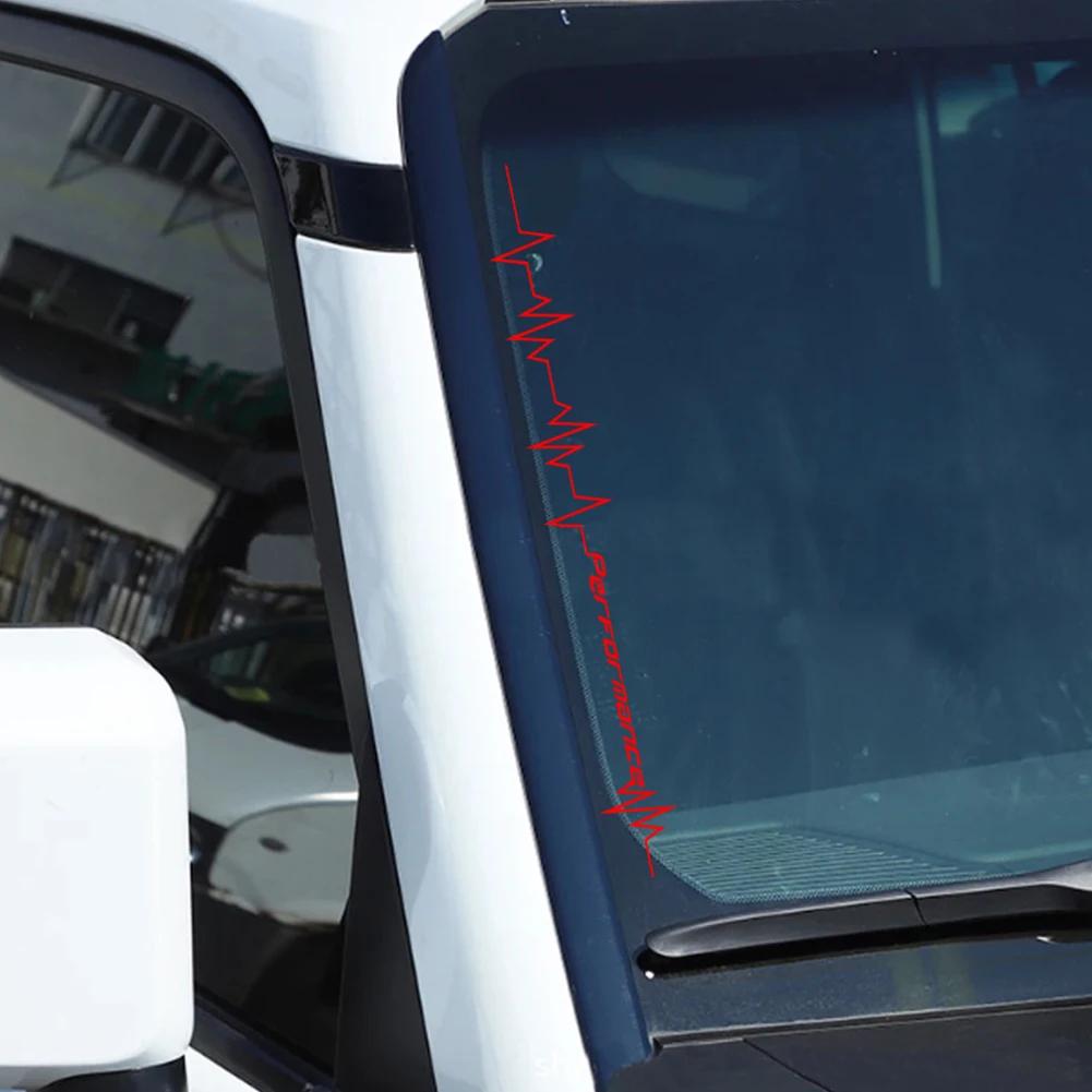 Reflexní výkonová čára srdečního tepu Samolepka na auto Sklo čelního skla Větrný štít Nárazník Kapota Dekorace Samolepka Auto Vozidlo Vinylová dekorace