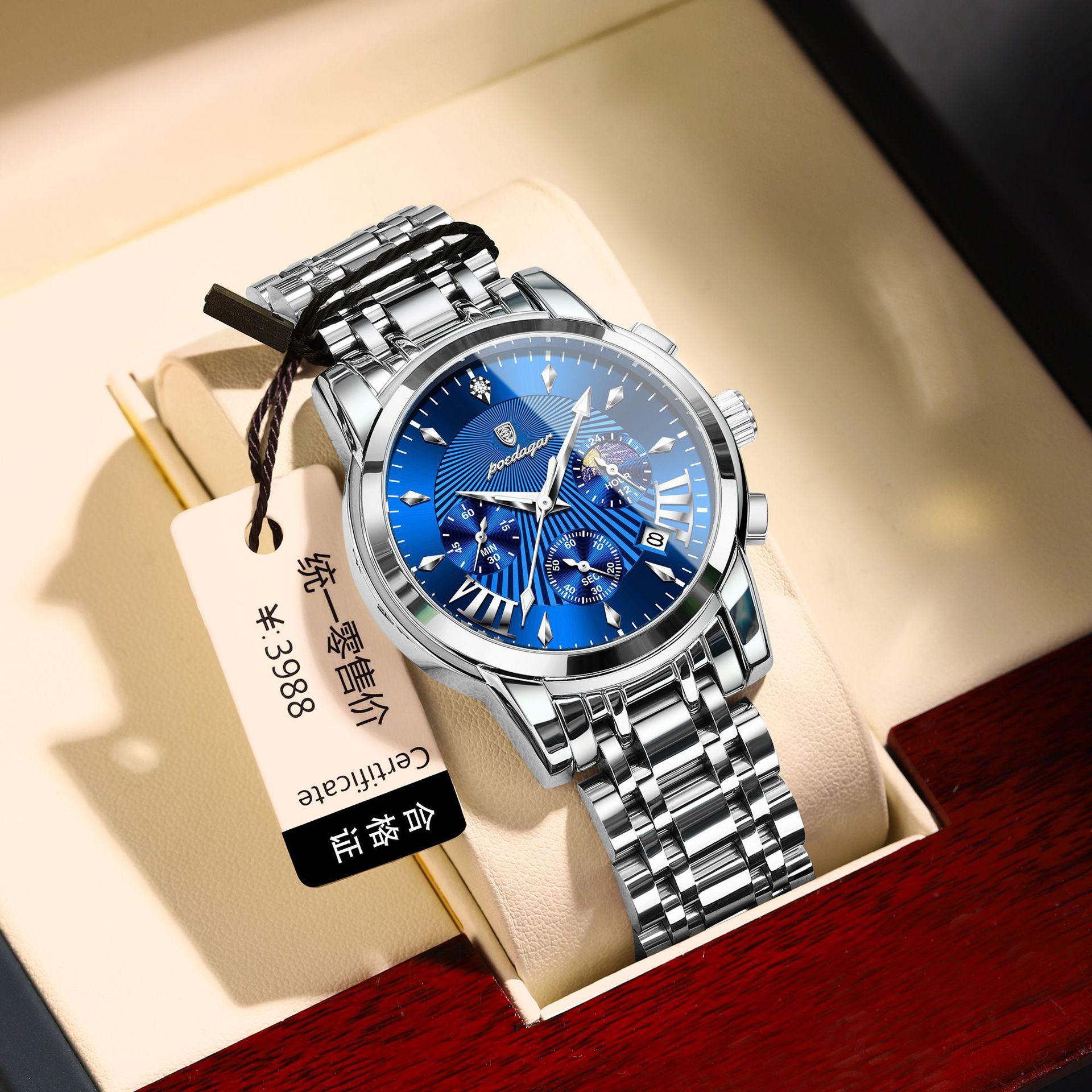 Waterproof Men S Watch Multifunctional Luminous Quartz Watch