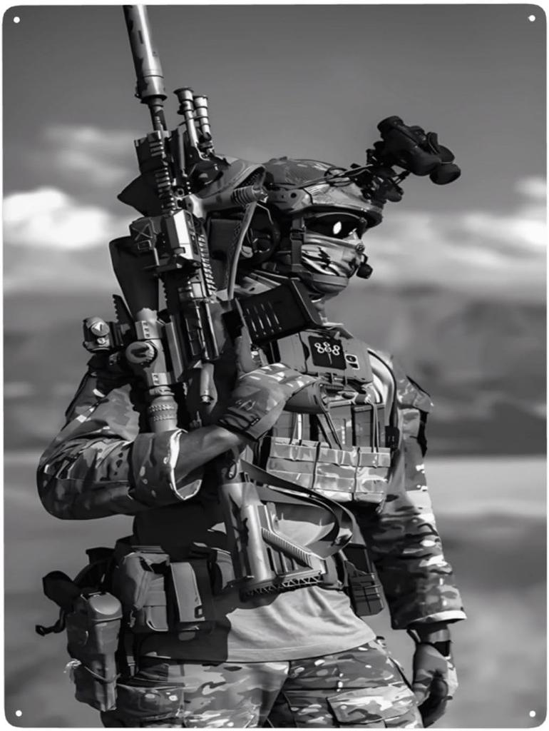 Us Army Special Forces Battlefield Guns War Poster Retro Metal Tin Sign Wall Decor Funny Metal Tin Sign Poster For Bar Cafe Dini