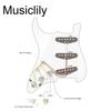 Musiclily Basic 11-Hole SSS Stratocaster Pre-Wired Pickguard with Ceramic Single-Coil Pickup Set for ST Strat Electric Guitar, White, 3-Piece Set