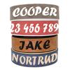 Personalized Leather Dog Collar Necklace Wide Padded Pet ID Collars Free Print Dogs Name Collars for Medium Large Dogs Bulldog