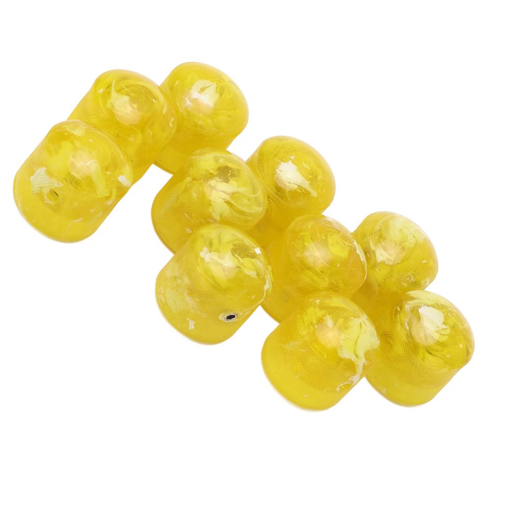 Volume Tone Dome Knobs Plastic Control Electric Guitar Bass Parts Accessories with Hex Wrench GD88 Yellow
