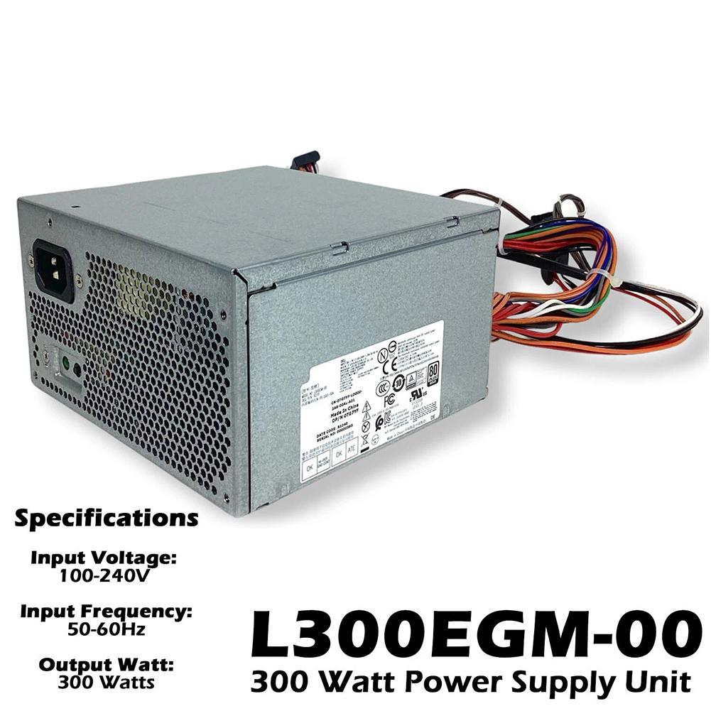 Power Adapter L300EGM 00 TG7YF for Dell 3630 Tower 300W Output with Energy Efficient Technology and Safety Protections