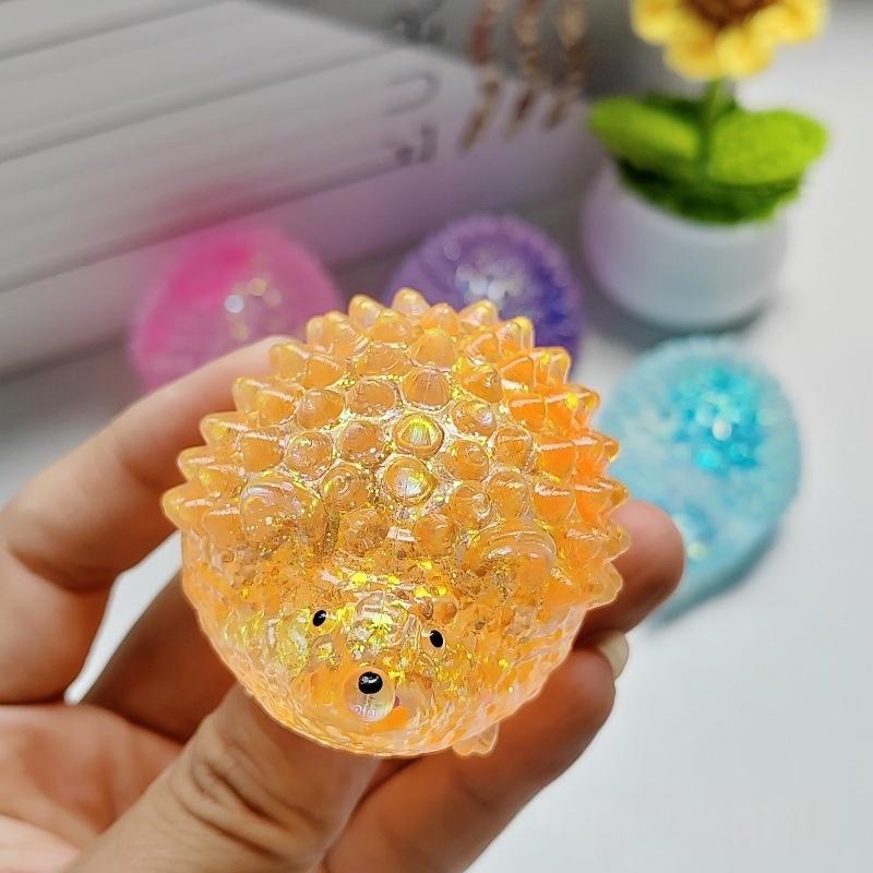 1Pcs Creative Maltose Animal Hedgehog Decompression Toy Kneading Slow Rebound Gold Powder Stress Relief Toy For Relaxation