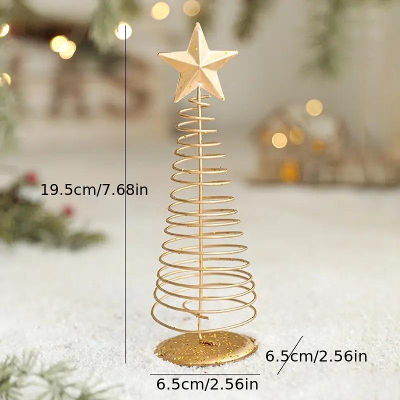 1/3pcs Golden Mini Christmas Trees - Elegant Tabletop Decorations with Stable Base,Vintage Holiday Centerpiece in a Bottle-like