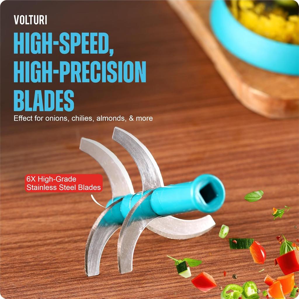 Chopper for Kitchen Use, Push Chopper with 5 Blades, Vegetable Chopper (A-1000 ML)