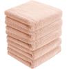 AYO Hotel-Quality Face Towels, Set of 5, Light Pink, Fluffy, 100% Cotton, 34 X 80cm, Highly Absorbent, Durable, Solid Color, Low Shedding, Gift