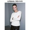 UR2026 Women's Draped Neck Long-Sleeve T-shirt