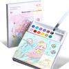 Coloring Book Water Drawing Brush Paint Kit Kid's Watercolor Gouache Graffiti Sticky Notes Coloring DIY Paints Painting Set