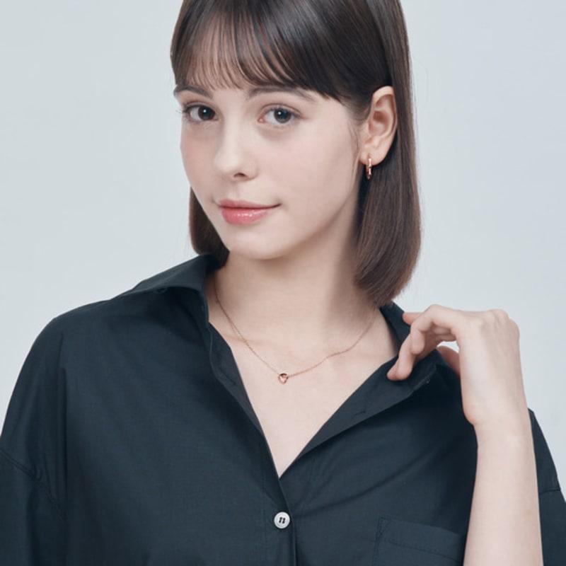 

ELLE Jewelry Ella Petite Heart Q Necklace ELBRNN215 Rose gold