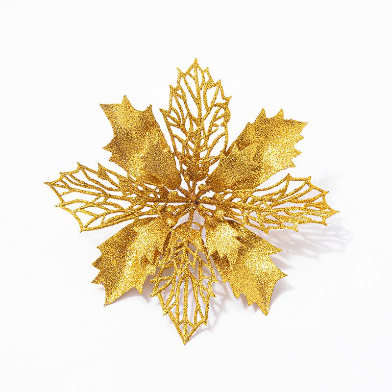 

5/10 шт. Рождественское украшение Искусственные цветы 11 см Подвесные украшения для рождественской елки для домашнего декора Навидад Новый год 2026 Гирлянда 5Pcs