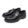 Fashion Mens Tassels Footwear Mens Luxury Brand Loafers Male Comfortable Business Shoe Pointed Toe Classic Men Shoes for Wedding