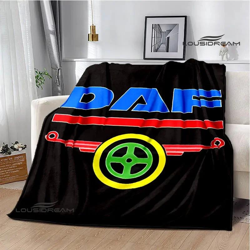Coperte stampate retrò camion DAF 3D coperta da picnic coperte calde in flanella coperta morbida e confortevole biancheria da letto Regalo di compleanno