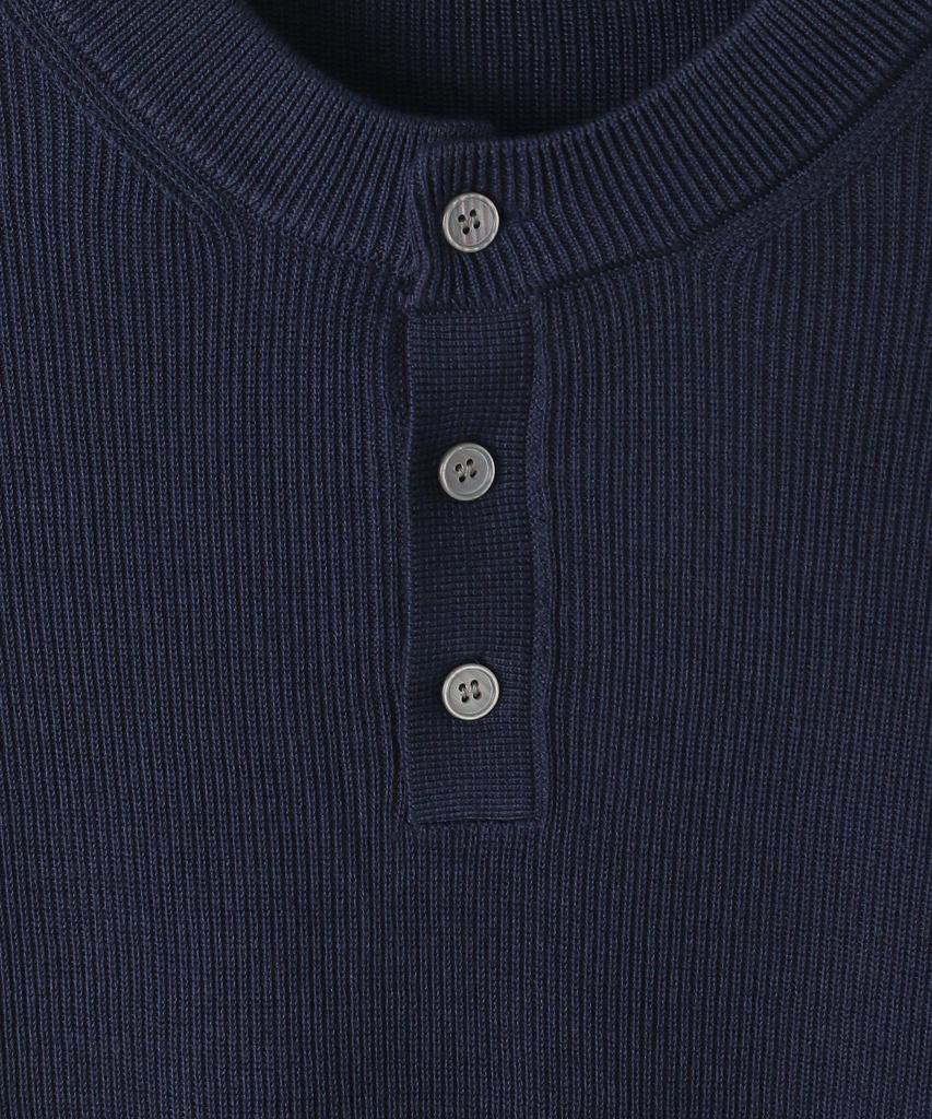 INDUST Crop Muscle Henley Neck Half Knit_4 Colors
