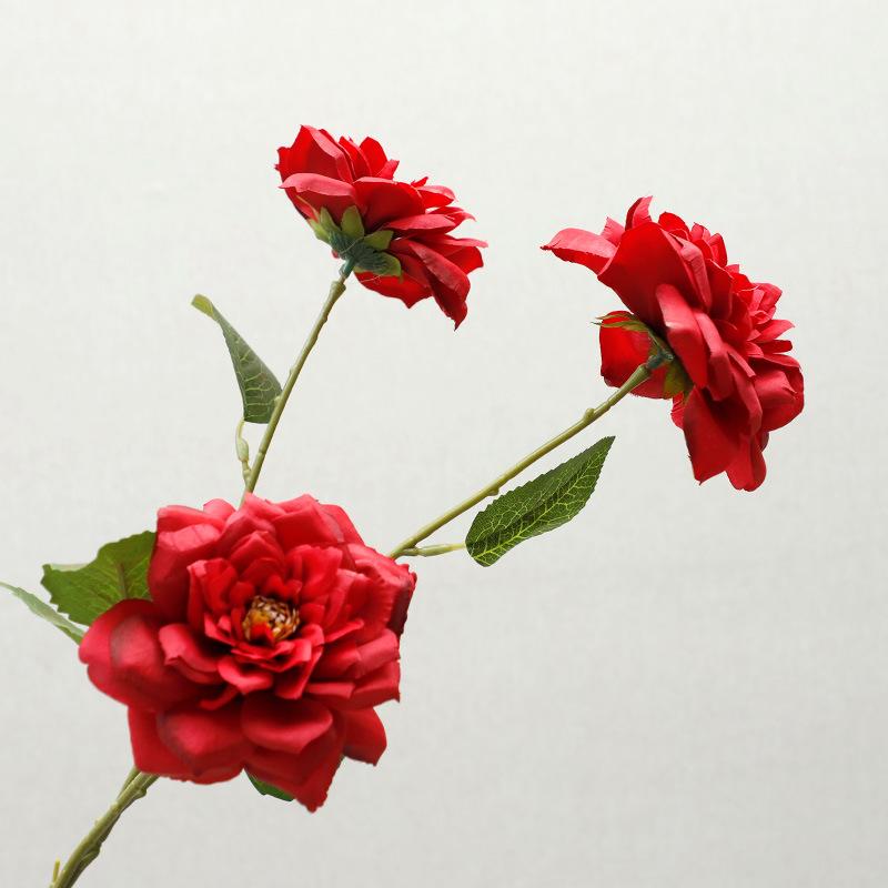 

Роза Имитация Цветка Украшение Домашней Гостиной Украшение Стола Искусственные Цветы ярко-красный