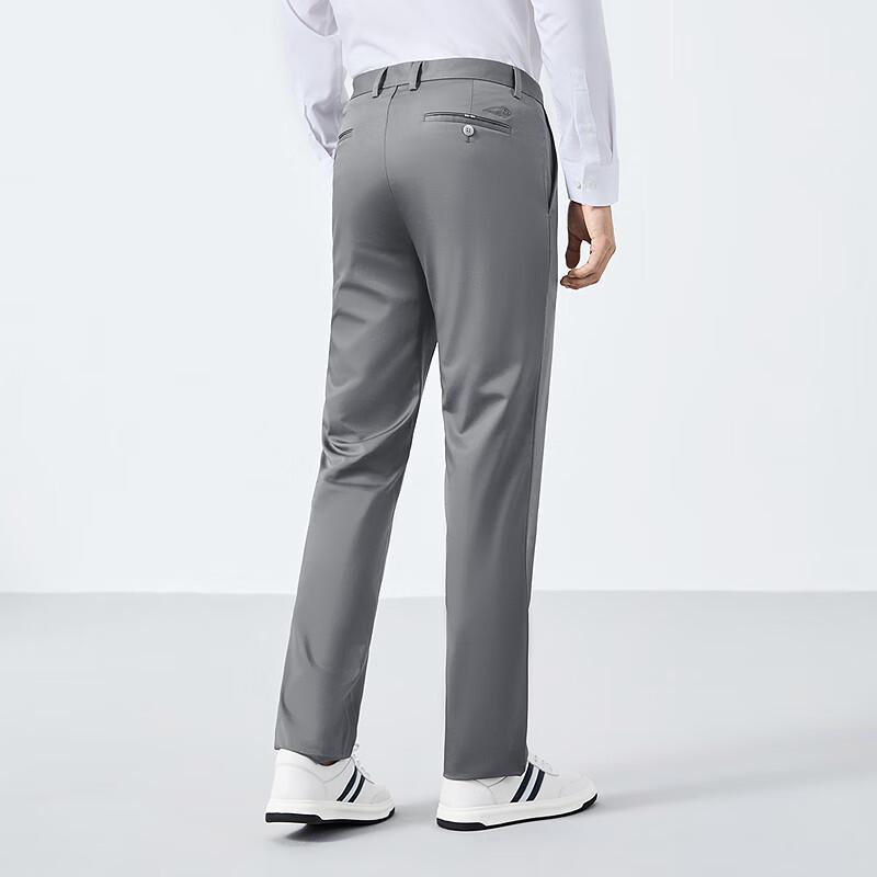 Septwolves Men's Iron-Free Lyocell Blend Straight-Leg Trousers