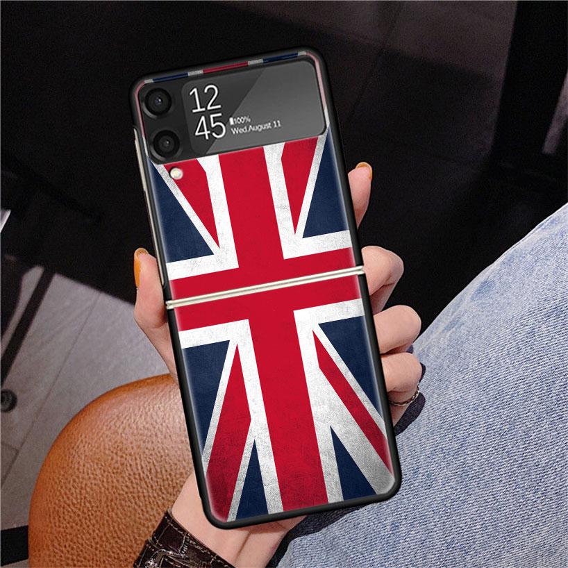 Union Jack England UK Flag Phone Case For Samsung Z Flip 7 6 5 4 3 Galaxy ZFlip7 ZFlip6 ZFlip5 ZFlip4 ZFlip3 5G Print Cover
