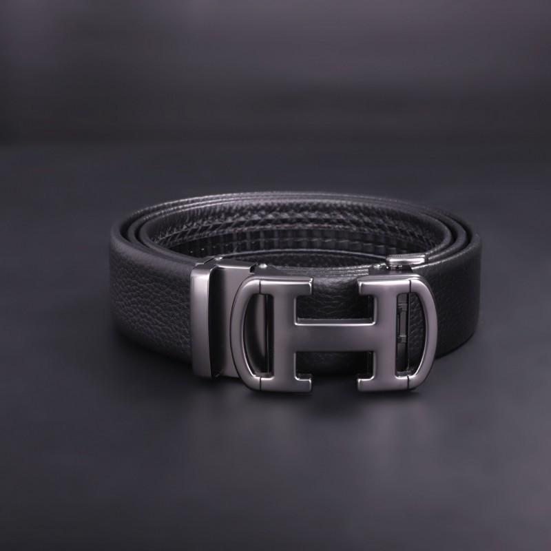 

Belt Men s Retro H-buckle Black Middle-aged Dad s Trouser Elderly High-end H-shaped 110cm