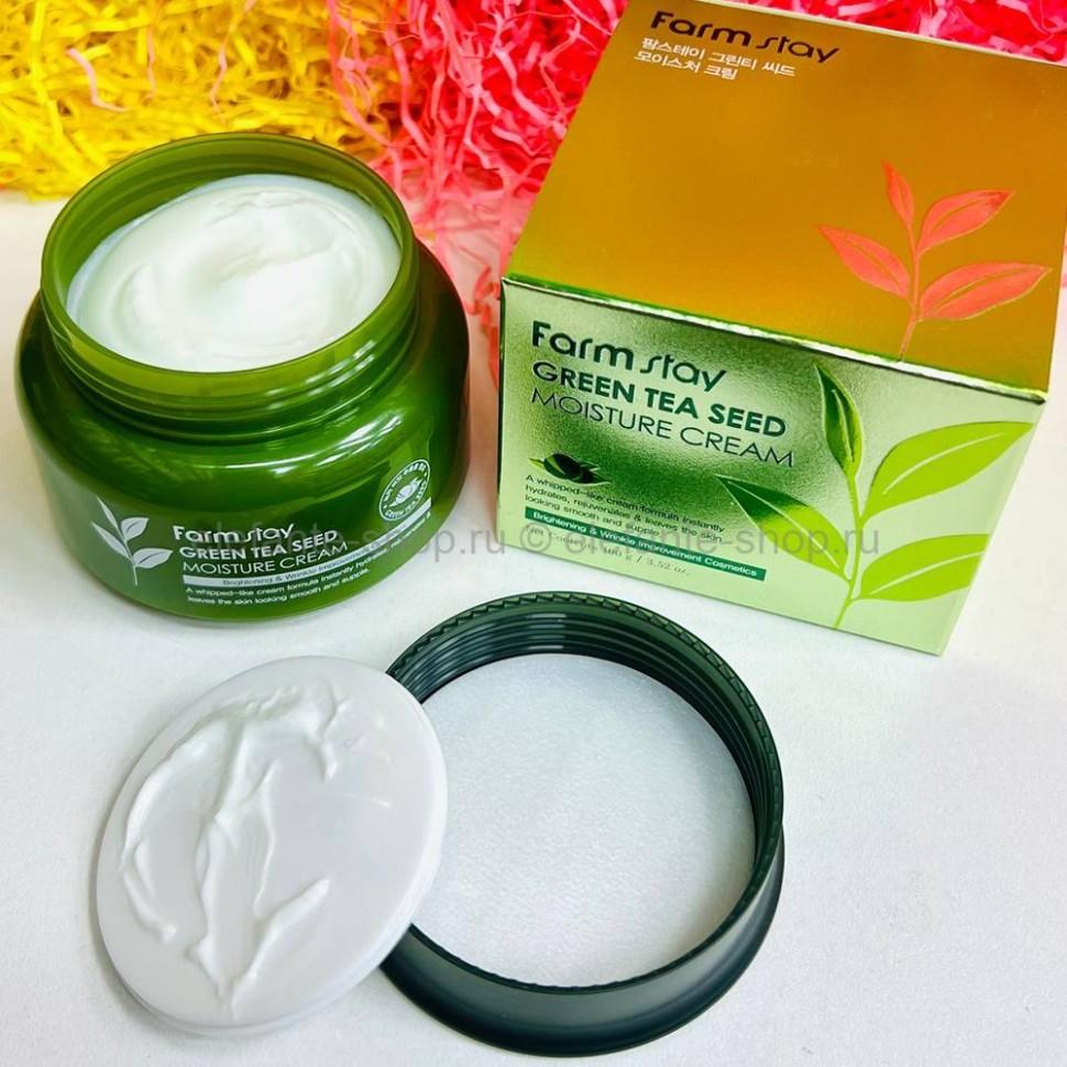 Farm Stay Green Tea Seed Moisture Cream 100g +RANDOM GIFT