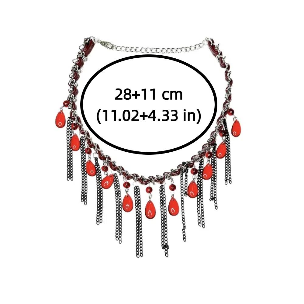 Collarbone Chain Tassel Beads Necklace Vintage Clavicle Chain Trendy Beaded Choker Women