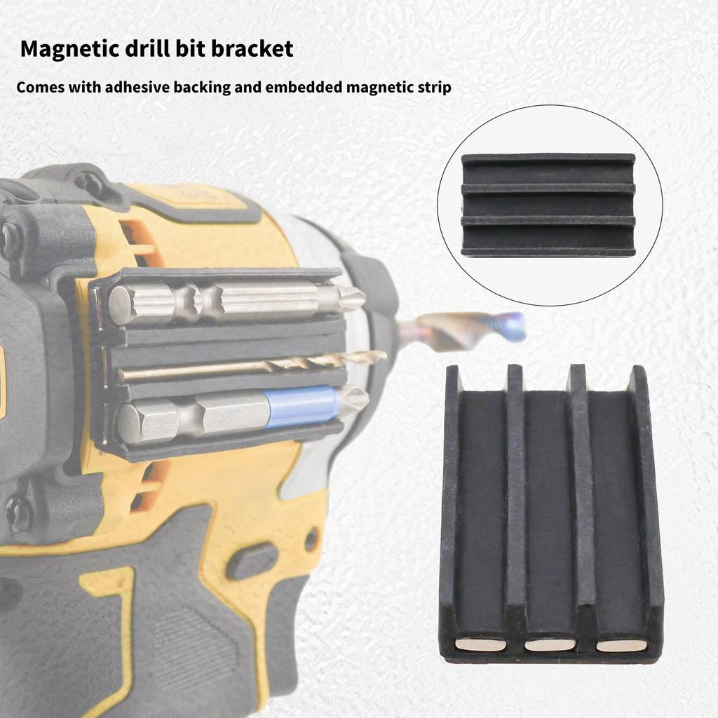 Magnetic Bit Holder Stand With Adhesive Base Suitable for Easy Drill Bit Organization Electric Drills and Impact Driver