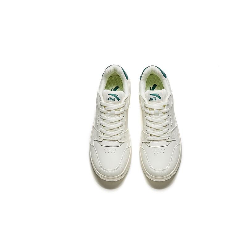 Anta Slip Resistant Abrasion Resistant Low top Skateboard Shoes Men's White 112448010-1