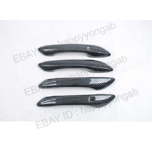 Carbon Fiber Look ABS Door Handle Cover Trim For 2024-2025 Hyundai Sonata 2pcs