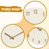 Round Hanging Clock Non Ticking 12inch Silent Movement Wall Watch for Anniversary Dorm Kitchen
