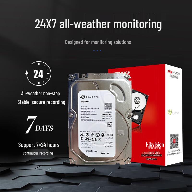 Hikvision Seagate 6TB SATA Surveillance Hard Drive