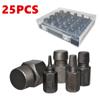 25PCS Precisely Machined Screw Extractor Set, Easy Out Bolt Extractor Set for Mechanics, Artists, Amateurs Tools