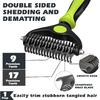 3PCS Self Cleaning Slicker Brush & Pet Grooming Rake & Bath Brush for Dogs,Cats and Horses | Double-Sided Dematting Comb & Skin Friendly Deshedding