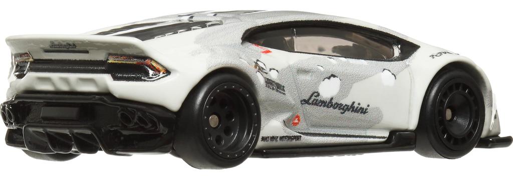 Hot Wheels Car Culture Slide Street Liberty Works Lamborghini Huracan Vehicle Toy Mini Car Ages 3 and Up White HKC84