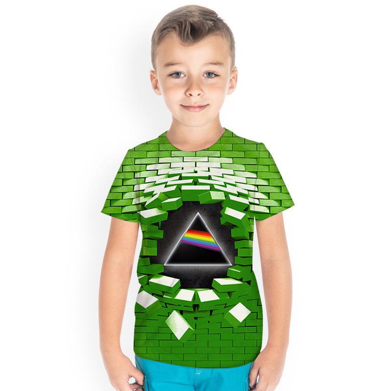 

Летние повседневные футболки для мальчиков с короткими рукавами, крутые футболки с цифровой печатью для детей, модные детские футболки 160