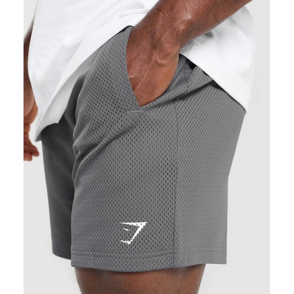 Gymshark Lifting Mesh 7  Shorts Pitch Grey A6a3o Gb7q